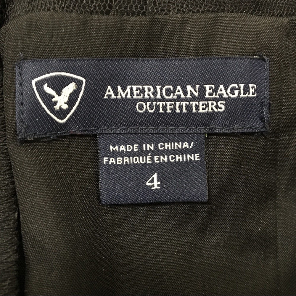 American Eagle Black Fit & Flare Dress Sz. 4 - Picture 8 of 8